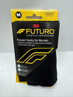 (2) Futuro Trouser Socks Women ￼  Compression Knee Medium Black COMBINESHIP