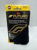 (2) Futuro Trouser Socks Women ￼  Compression Knee Medium Black COMBINESHIP