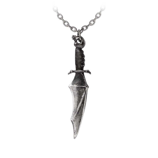 Alchemy Gothic P965 Vampyre Knife Pendant Necklace England Vampire BatWing Skull