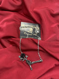 Alchemy P839 Love Never Dies Necklace Gothic Pendant England Black Rose IN Hand
