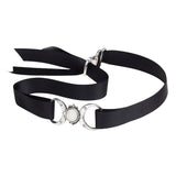 Alchemy Gothic P810 - Triple Goddess Choker Necklace Pearl Moon Velvet Band