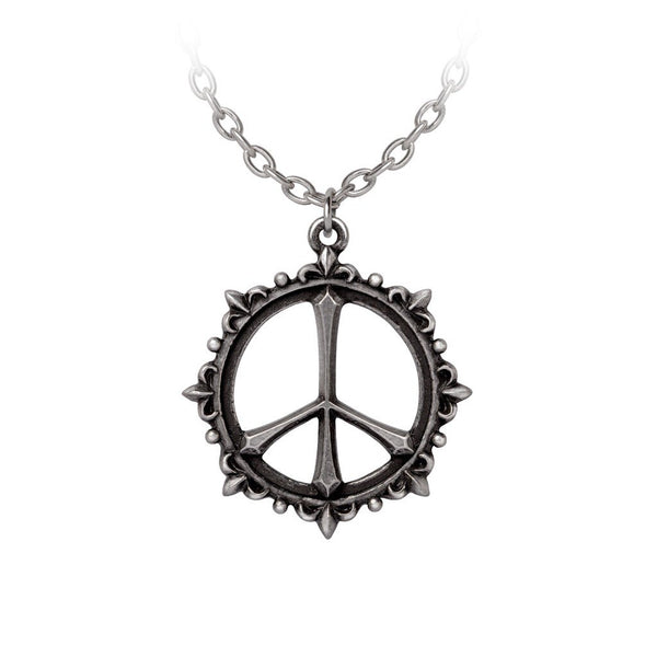 Alchemy Gothic P948 - Pax Pendant Necklace Peace Sign English pewter England