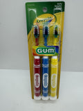 GUM Crayola Marker Children’s Toothbrush, Soft Bristled 3 Pack Suction Bottom