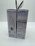 (2)GE Soft White LED CAM Decorative Clear Finish Light Bulb 2 Ct 4W Replaces 40W