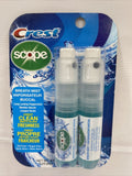 (5) Crest Scope Breath Mist COOL Peppermint 2pk Spray .24oz Sugar Free 10total