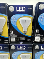(6) GE LED 65w/9W BR30 Soft White Indoor Floodlight Dimmable Light Bulb