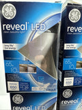 (4) GE 65w/10w 650 Lumens reveal LED  Indoor Floodlight Dimmable Light Bulb
