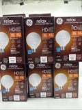 (6) GE 40w/4.5w Relax LED Light Bulbs  Soft White HD Dimmable LED G25