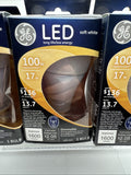 (3) GE 100w/17w Soft White 100 Watt Dimmable LED Bulb 1600 Lumens A21 17W