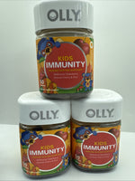 (3) Olly Kids Immunity Wellmune Elderberry, Acerola Cherry Zinc - 50 Gummies