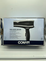 Black Conair Supreme Mid-Size Hair Dryer 1875 Watt 2-speed Drying Styling Blow