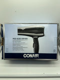 Black Conair Supreme Mid-Size Hair Dryer 1875 Watt 2-speed Drying Styling Blow