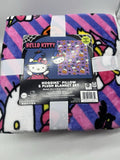 Hello Kitty Nogginz Pillow & Plush Blanket Set Halloween Pumpkin Witch Throw