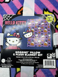 Hello Kitty Nogginz Pillow & Plush Blanket Set Halloween Pumpkin Witch Throw