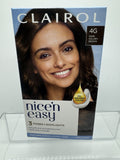 Clairol 4G Dark Golden Brown Nice n Easy Permanent Hair Color Condition Highligh