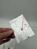 ACEO Pearl Splatter 3/9 Abstract Pink Drip Mini Art Card Painting Collection