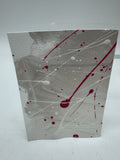 ACEO Pearl Splatter 3/9 Abstract Pink Drip Mini Art Card Painting Collection