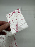 ACEO Pearl Splatter 9/9 Abstract Pink Drip Mini Art Card Painting Collection ATC