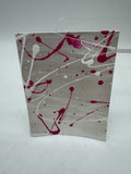 ACEO Pearl Splatter 9/9 Abstract Pink Drip Mini Art Card Painting Collection ATC
