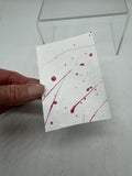 ACEO Satin Splatter 2/9 Abstract The Meadow Path Drip Mini Art Card Painting ATC