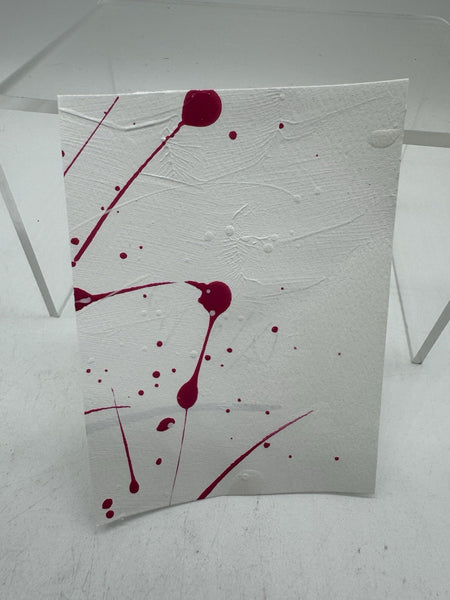 ACEO Satin Splatter 4/9 Abstract The Lighthouse Drip Mini Art Card Painting ATC