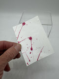 ACEO Satin Splatter 4/9 Abstract The Lighthouse Drip Mini Art Card Painting ATC