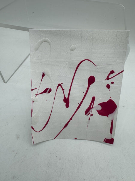 ACEO Satin Splatter 9/9 Abstract Chicken Farm Drip Mini Art Card Painting ATC