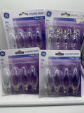 (4) GE Candelabra 16 Bulbs Crystal Clear CA 25w 220 Lumen 4 PerPack COMBINESHIP