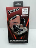 The Voice Duo True Wireless Stereo Earbuds with Mic - Black COMBINESHIP