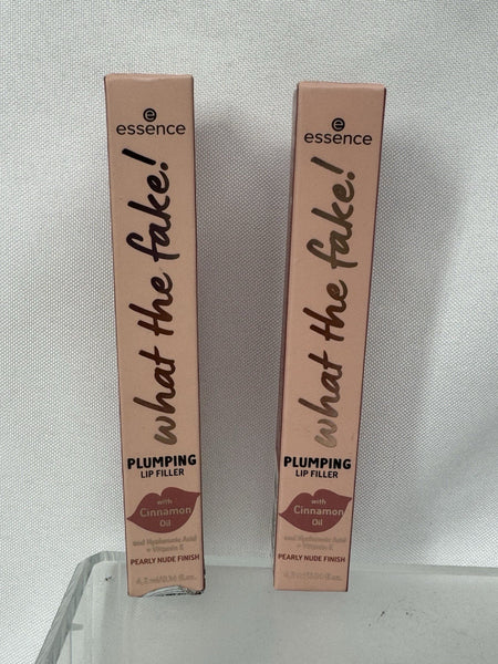 (2) ESSENCE 02 Oh My NuWhat the Fake! Plumping Lip Gloss w/Cinn. Oil Hyaluronic