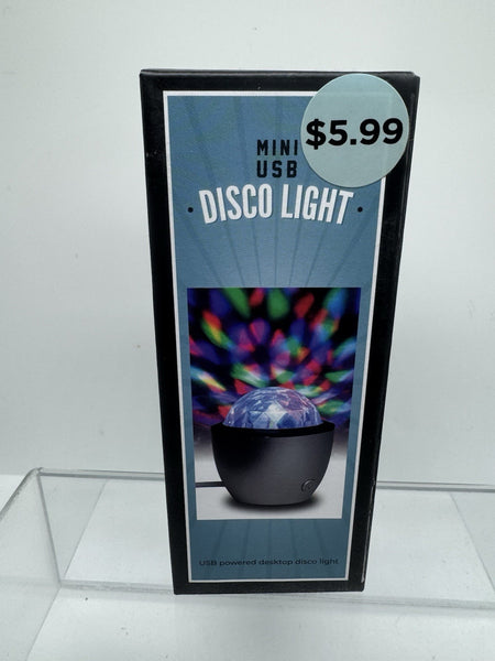 Mini Disco Light LED  18” USB Cord Happy Hour Original Fun Workshop Travel Car