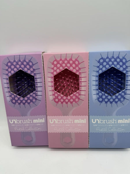 (24) FHI HEAT UNbrush Wet/Dry Detangle Brush Pastel Purple Blue Pink Bulk Resale