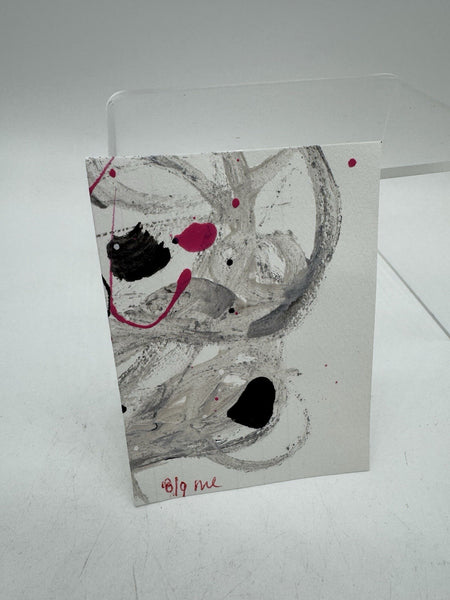 Sunset Echos ACEO 8/9 Midnight Spills Collection Mini Art Card Painting Acrylic