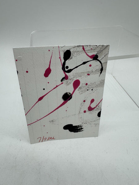 Bleeding Rose ACEO 7/9 Midnight Spills Collection Mini Art Card Painting Acrylic