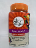 Align Dualbiotic Prebiotic + Probiotic Fruit Flavored 60 Gummies
