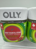 (2) OLLY Metabolism 30 Gummy Rings Apple Cider Vinegar Vitamin B12 Chromium 1025