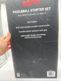 ESPN Pickleball Starter Set Wooden Paddles & Ball Soft Shock Grip Accurate Contr