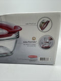 (3) Rubbermaid Easy Find Lid Glass Food Container Set 8pc Microwave Oven 1.5