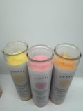 (3) Chakra Pillar Candles Creativity Confidence Compassion Devotion Connection
