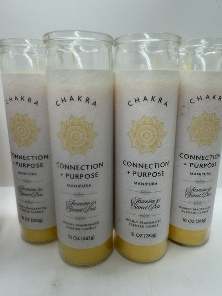 (4) Chakra Manipura Connection Purpose Determination Candle Jasmine Sweet Pea