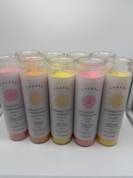 Chakra Pillar Star Candle 10oz Tall U CHOOSE Scent BuyMoreSave&CombineShipping