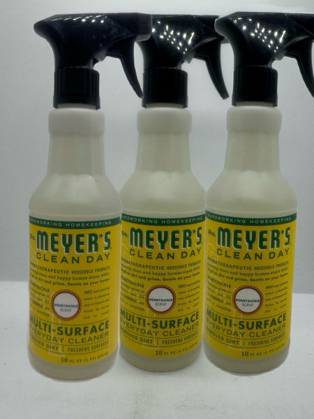(3) Mrs. Meyer'S Aromatherapeutic Honeysuckle  Multi surface Cleaner Spray 16oz
