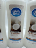 (3) White Rain Moisturizing Shampoo Coconut Hibiscus Active Botanical 15oz
