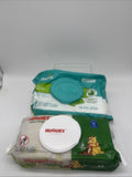 (2) Huggies Pampers Baby Wipes Unscented Natural Care Sensitive Extra Large