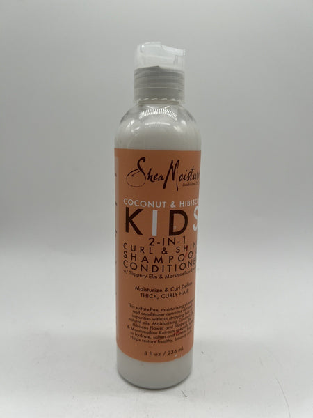 (3) SheaMoisture 2-in-1 Shampoo & Conditioner Kids Coconut  Hibiscus 8oz