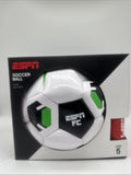 ESPN FC Soccer Ball  Size 5 - with pump Black & White COMBINESHIP