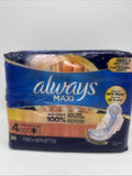 Always Maxi Pads Wings # 4 Overnight 26 Pads Pack Leakguard 10Hr COMBINESHIP