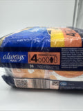 Always Maxi Pads Wings # 4 Overnight 26 Pads Pack Leakguard 10Hr COMBINESHIP