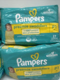 (4) Pampers Swaddlers P1 6lb Preemie Diapers W/ Leak Protection 27c 108ttl
