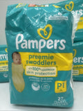 (4) Pampers Swaddlers P1 6lb Preemie Diapers W/ Leak Protection 27c 108ttl